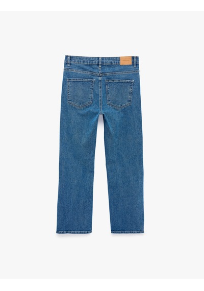 Koton Pamuklu Dar Kesim Cepli İspanyol Paça Denim Pantolon - Flare Jeans Orta İndigo 7sal40023md Koton Pamuklu Dar Kesim Cepli İspanyol Paça Denim Pantolon - Flare Jeans Orta İndigo 7sal40023md