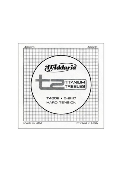 D'addario T4602 T2 Series Klasik Gitar Tek Teli - 2. Tel Si/b Aksesuar Yüksek Yoğunluklu Titanium Materyal, Berrak Ses Sinyali, Dengeli Tansiyon Ve Uzun Ömürlü Performans