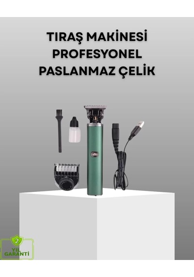 Profesyonel Şarjlı Tıraş Makinesi 180 Dakika Kullanım, 2.5 Saat Hızlı Şarj, Evrensel Usb Şarj Girişli Diğer