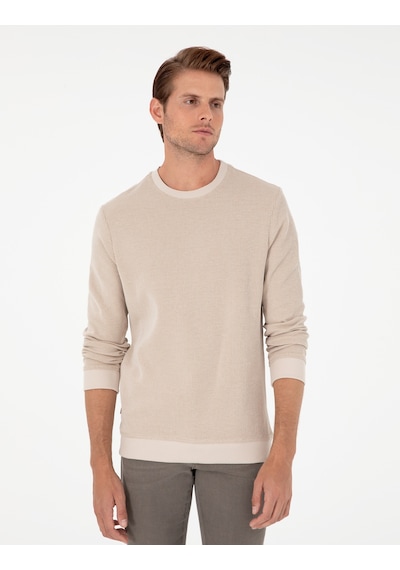 Pierre Cardin Erkek Bej Sweatshirt 50296752-vr011 Bej