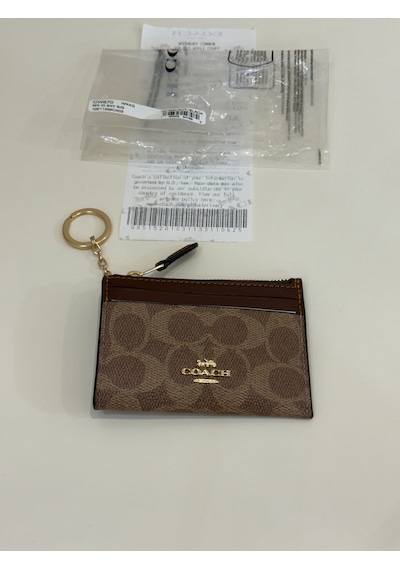 Coach Mini Id Skinny Case Kartlık-cüzdan Taba