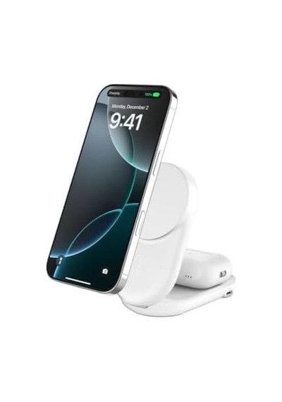Ultracharge Magsafe Uyumlu 2 Si 1 Arada Qi2 25w Kablosuz Şarj İstasyonu, İphone 16, Airpods, Pixelsnap, Dönüştürülebilir Masaüstü Standı, Usb-c Portlu, 45w Adaptör, Beyaz