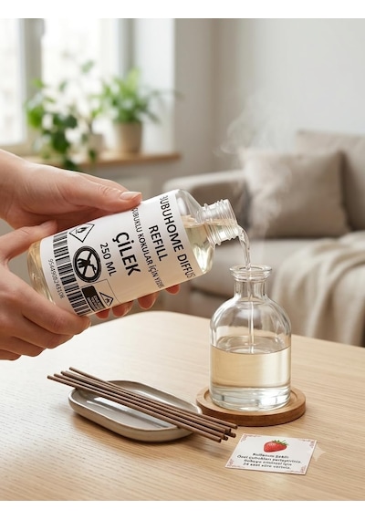 Oda Kokusu Difüzör Yedek Likit Çilek Kokulu 250 Ml Diğer
