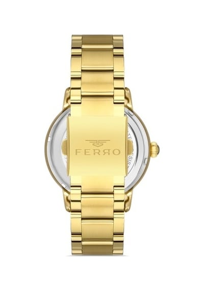 Ferro F31399a-b Otomatik Çelik Altın Rengi 44 Mm Erkek Kol Saati