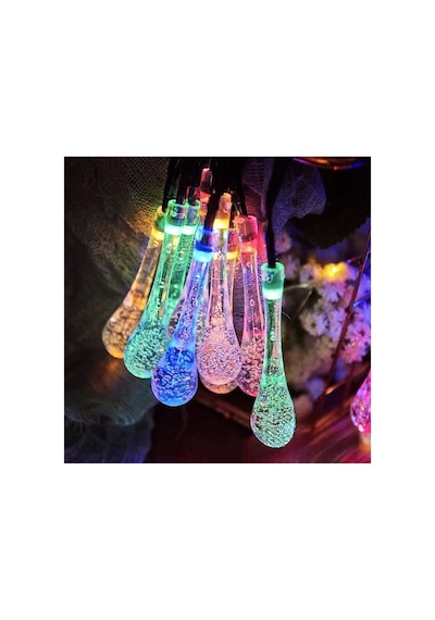 7 M 50 Led Damla 8 Fonksiyonlu Solar Panelli Rgb Evimdeyokyok