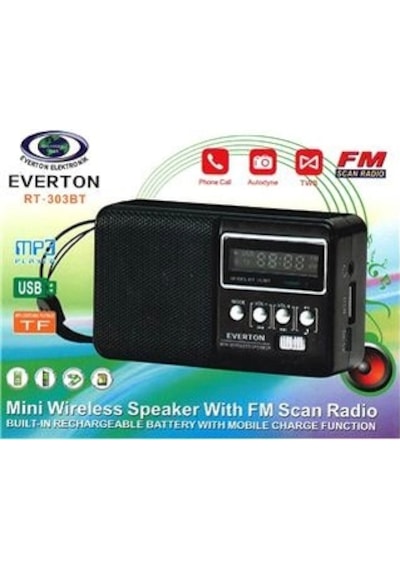 Everton Rt-303bt Fm-usb-tf Şarjlı Dijital Göstergeli Radyo Kdo