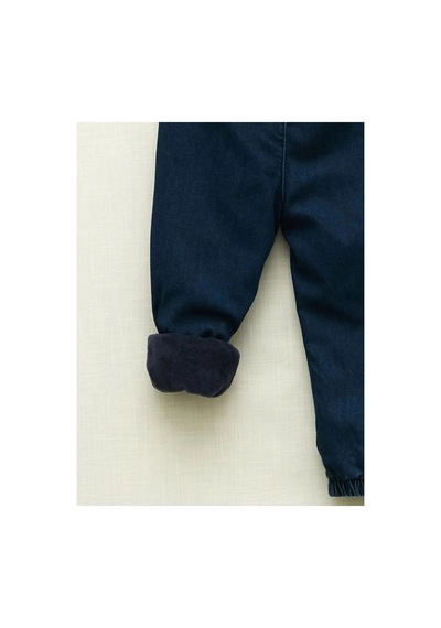 LC Waikiki Lcw Baby İndigo Beli Lastikli Basic Erkek Bebek Jean Pantolon Mavi