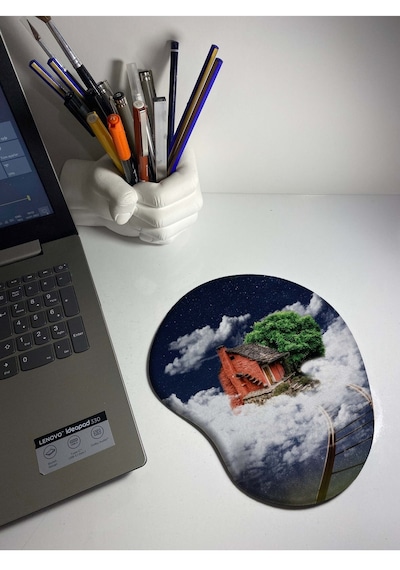 Bulutlarda Ev Bilek Destekli Mouse Pad Mousepad