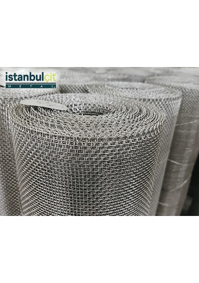 İstanbul Çit Metal Kafes Tel 1,00 Mm 10x10 Mm Göz Aralığı Kaynaklı Bahçe Çiti Ve Kafes Teli Galvaniz