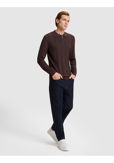 Pierre Cardin Koyu Kahverengi Slim Fit Kazak 50330139 Vr084
