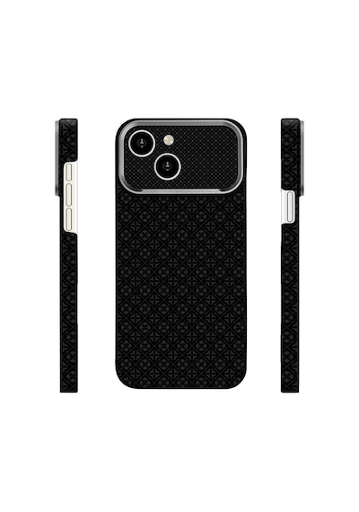 Apple iPhone Uyumlu 14 Kılıf Magsafe Şarj Özellikli Premium Retro Çiçek Desenli Kamera Ve Lens Korumali Velix Sert Pc Kapak Siyah