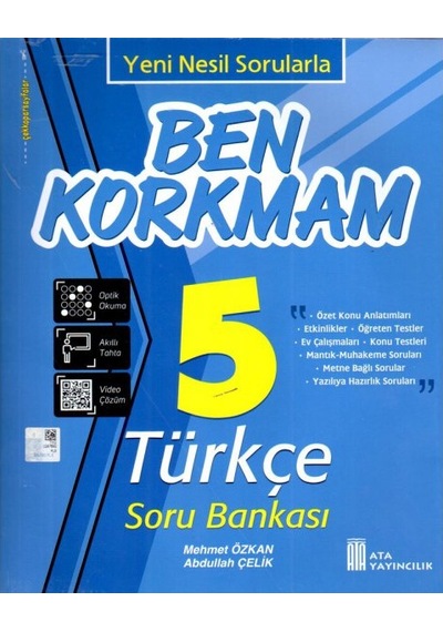 Ata 5. Sınıf Ben Korkmam Türkçe Soru Bankası