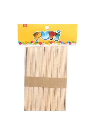 Puti Ahşap Dil Çubuğu Naturel Renk 50'Li Paket