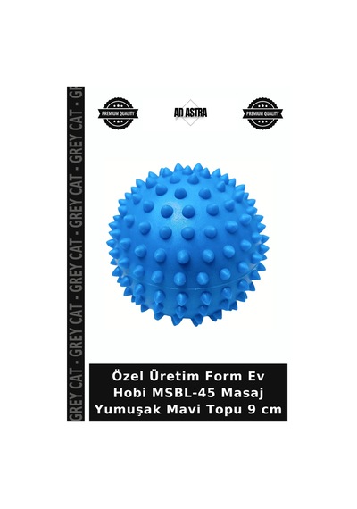 Özel Üretim Form Ev Hobi Msbl-45 Masaj Yumuşak Mavi Topu 9 Cm