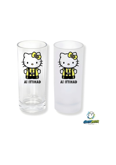 Al Ittihad Hello Kitty Buzlu / Buzsuz Seçenekli Rakı Bardağı 1 Adet Şık Sunum Bardağı 0296
