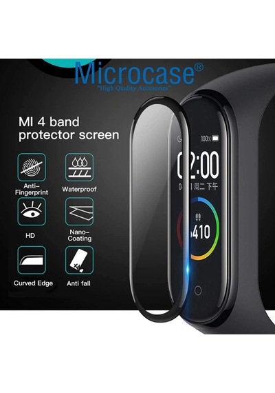 Microcase Xiaomi Mi Band 5 Tam Kaplayan Kavisli 3D Ekran Koruyucu