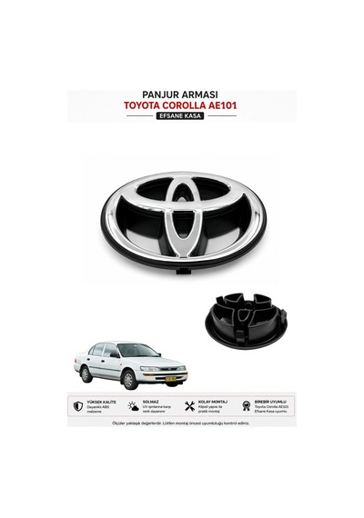 Toyota Corolla Ae101 Uyumlu Ön Panjur Arması Logosu Amblemi Efsane Kasa 1992-1997