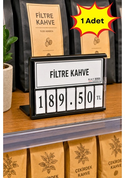 Fiyat Kasetlik Manav Kasap Şarküteri Etiketi Rakamlı Fiyatlık Ayaklı Küçük Boy 77x62 Mm Siyah