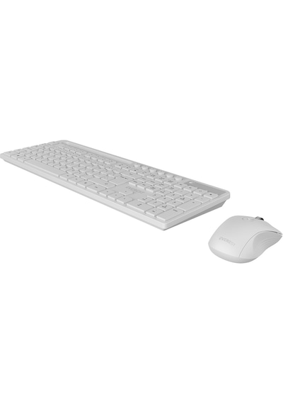 Everest Km-730 Beyaz Kablosuz Klavye Mouse Seti Optik