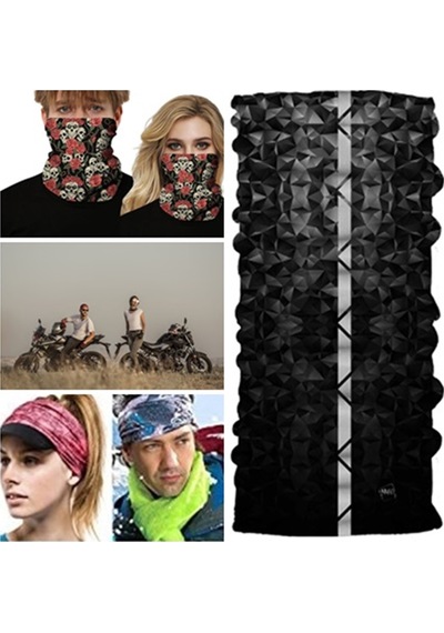 Narr Reflektörlü Bandana-Karanlıkta Parlayan Black Prism