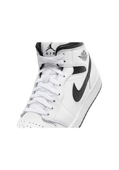 Nike Air Jordan 1 Mid 'whıte Black' Erkek Basketbol Ayakkabı-sportxstore Beyaz
