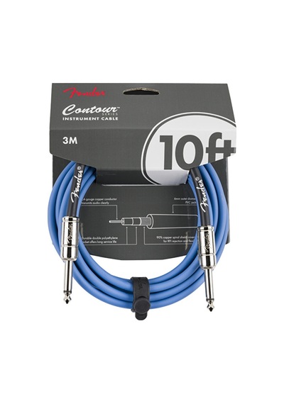 Fender 0990571102 Contour Serisi Lake Placid Blue Enstrüman Kablosu 3m İkonik Fender Rengi Düşük Gürültü Ve Yüksek Performans