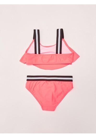 Deep Beach Mercan Volanlı Kız Çocuk Bikini Takım Db200790bt 001