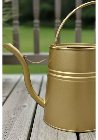 Sophia 2 Litre Metal Çiçek Saksı Sulama Kabı Modern Dekoratif Çok Amaçlı Sulak Petrol Mavisi Çok Renkli