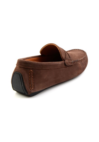Bambi Kahve Hakiki Deri Erkek Loafer Ayakkabı E01547007801 Kahve