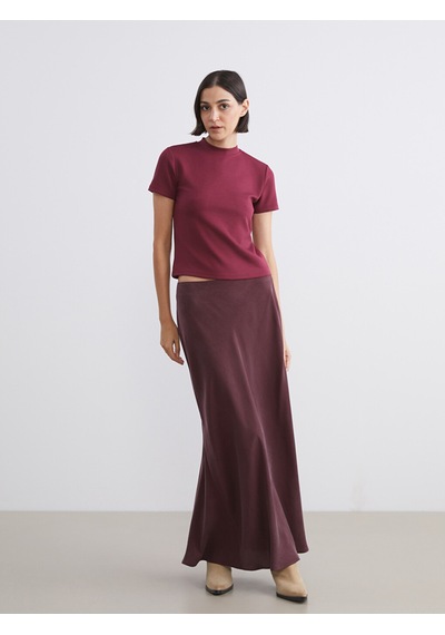 Lcw Vision Bordo Soft Touch Kadın Tişört