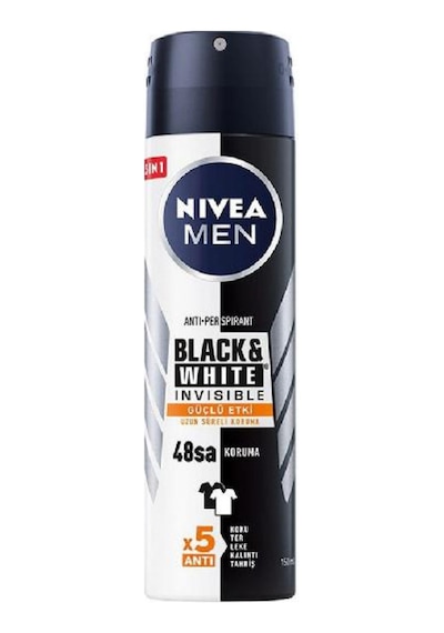 Nivea Black & White Invisible Güçlü Etki Erkek Deodorant 150 Ml 5'li Avantaj Paketi Mıchu