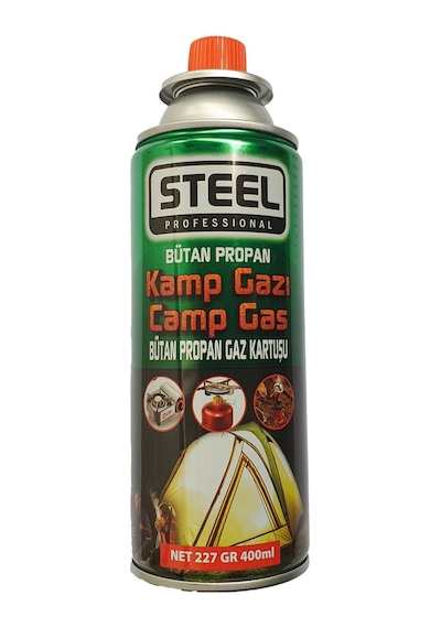 Steel Professıonal - Kamp Gazı Bütan Propan Gaz Kartuşu 400 Ml Çok Renkli