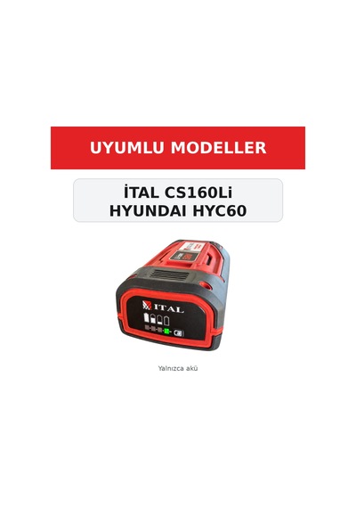 Ital Cs160li 58v 2.5 Ah Li-ion Akü Hyundai Hyc60 Uyumlu