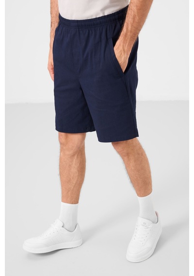 Tommylife Lacivert Standart Fit Dokuma Hafif Esnek Chino Erkek Şort - 81292 Lacivert