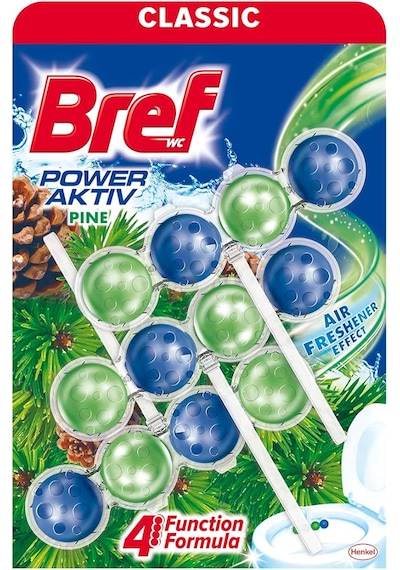 Şeylişeyler - Bref Power Aktiv Klozet Temizleyici Blok Çam Ferahlığı 3'lü X 5 Paket