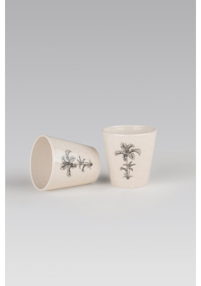 Kütahya Porselen Palmiye 2 Parça Mug Bardak 80794 Çok Renkli