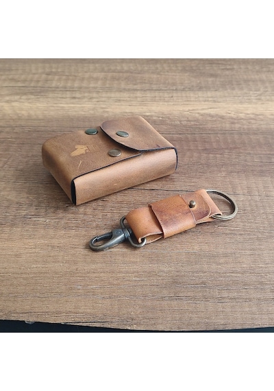 Sumerian Leather Craft Klasik Deri Sigara Kılıfı Taba