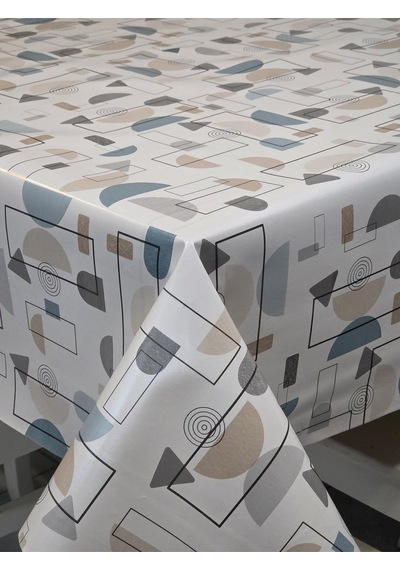 Elyaflı Pvc Masa Örtüsü Modern, Dayanıklı, Silinebilir Ve Şık Görünüm Mavi