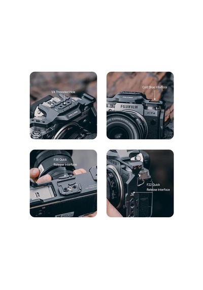 Lexroo Falcam F22&f38 Quick Release Camera Cage Çerçeve Fujıfılm X-t4 Standart