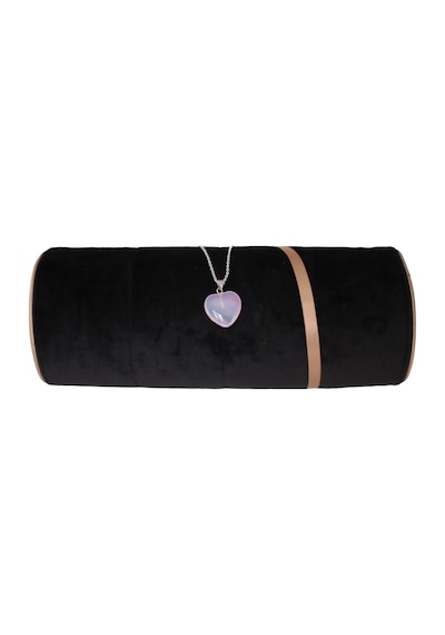 Pembe Kuvars Kalp Kolye Pink Crystal Pembe