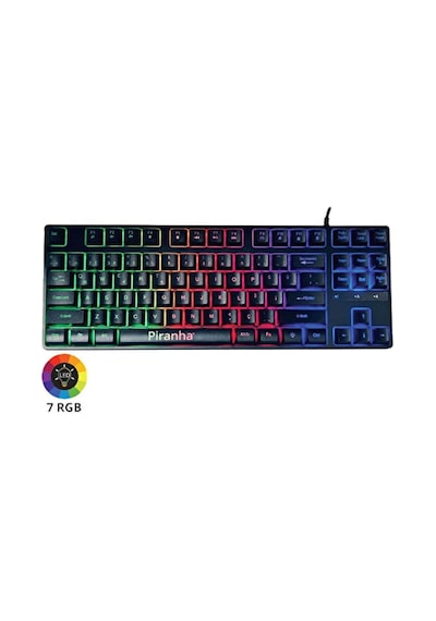2350 Rgb Oyuncu Klavyesi Usb Bağlantılı Ambiyans Işıklı Türkçe Q Klavye 500 Hz Gaming Keyboard