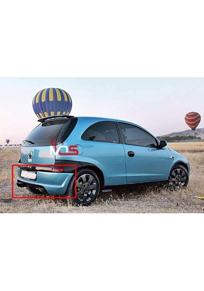 Opel Corsa C Makyajsız Kasa Arka Tampon Eki Çift Çıkış Fiberglass Boyasız