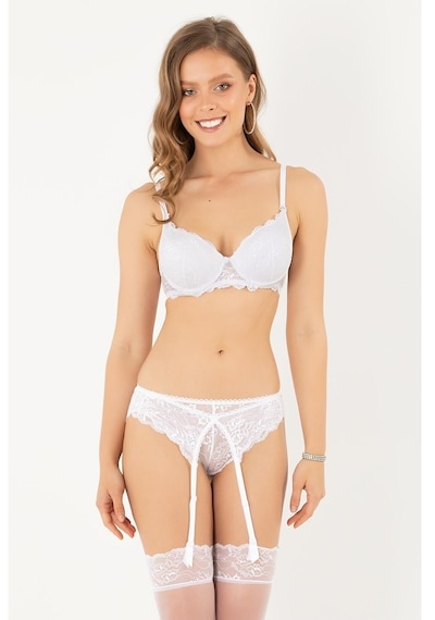 Miorre Push-Up Dolgulu Dantelli 5'Li Jartiyer Sütyen Takım