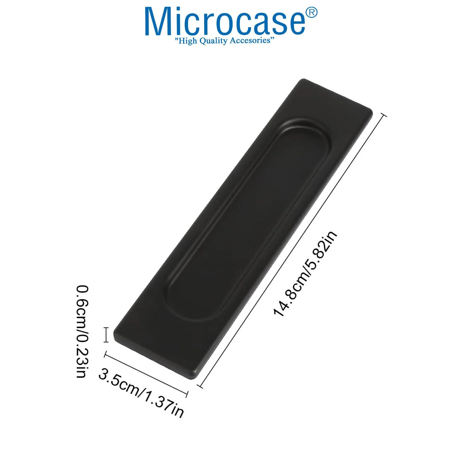 Microcase Metal Sürgülü Kapı Çekmece Pencere Sineklik Vb. İçin Yapışkanlı Kol Tutacağı -al4758