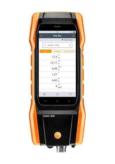 Testo 300 Baca Gaz Analiz Cihazı Akıllı Dokunmatik Ekran