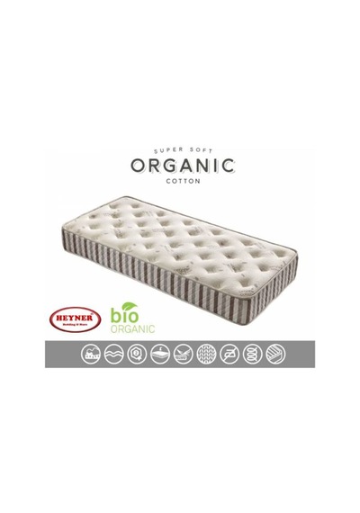 Uzunbebe 100X180 Heyner Bıobed Organic Cotton Lüx Ortopedik Yaylı Yatak