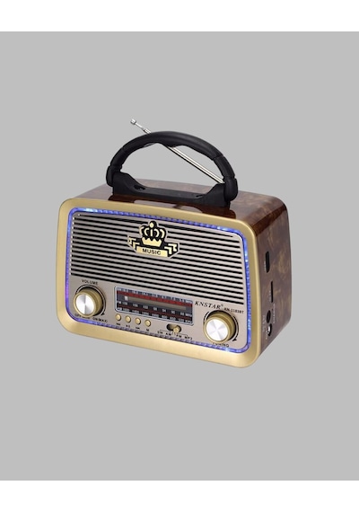 Northcity Taşınabilir Nostalji Radyo Bluetooth Usb Aux Girişli Ahşap Tasarım Modern Estetik Ve Klasik Ses