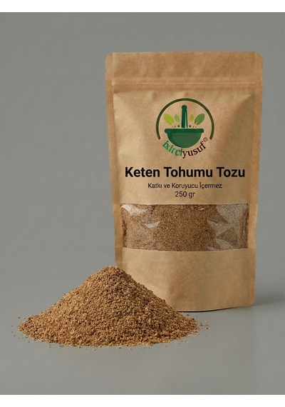 İxirciyusuf Keten Tohumu Tozu Öğütülmüş Keten Tohumu Flaxseed Powder Ground Flaxseed Linum Usitatissimum Doğal 250 G