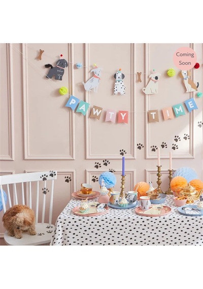 Meri Meri - Pug Plates - Yavru Köpek Tabaklar - 8'li
