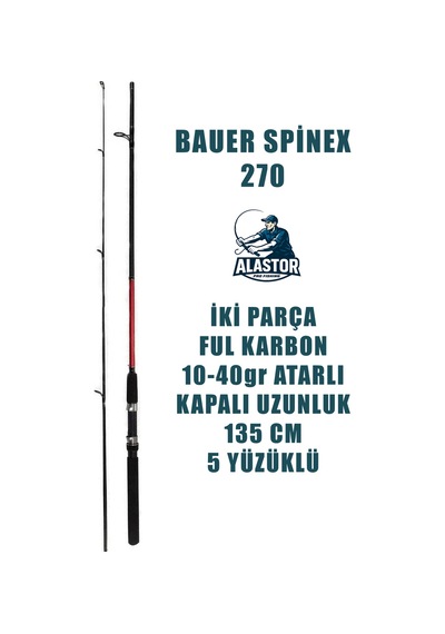 Spinex Olta Kamışı Spin Olta Kamışı 10-40gr Atarlı Ful Karbon
